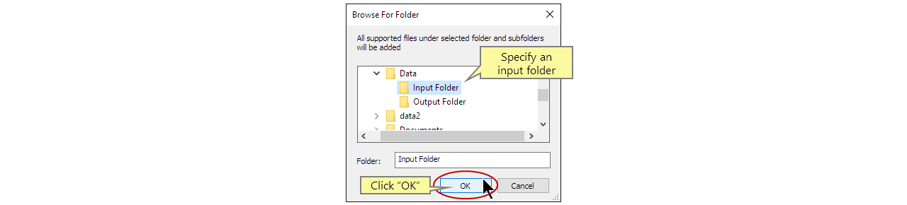 Select an input folder